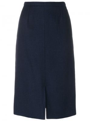 Классическая юбка-карандаш Guy Laroche Pre-Owned. Цвет: синий
