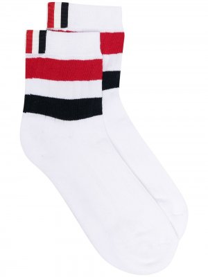 Носки Athletic с полосками Thom Browne. Цвет: белый