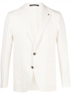 Однобортный пиджак Tagliatore. Цвет: белый