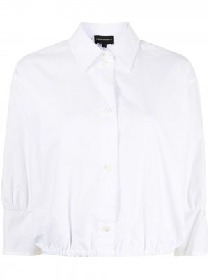 Рубашка на пуговицах Emporio Armani. Цвет: белый