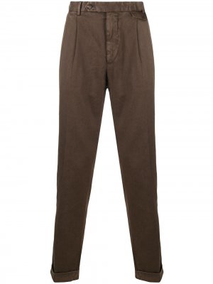 Delloglio брюки со складками Dell'oglio. Цвет: коричневый