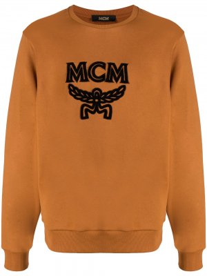 Джемпер с вышитым логотипом MCM. Цвет: коричневый