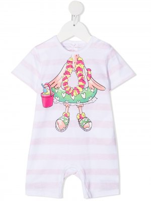Ромпер Flamingo с эффектом тромплей Stella McCartney Kids. Цвет: розовый