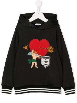 Толстовка с капюшоном Dolce & Gabbana Kids. Цвет: черный