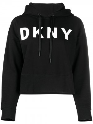 Худи с кулиской и логотипом DKNY. Цвет: черный