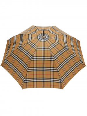 Зонт в клетку Vintage Check Burberry. Цвет: нейтральные цвета