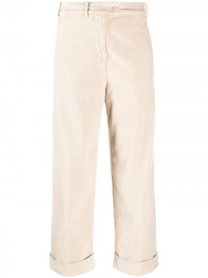 Укороченные брюки широкого кроя Aspesi. Цвет: коричневый