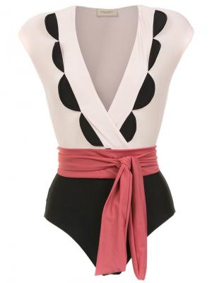 V-neck swimsuit Adriana Degreas. Цвет: розовый
