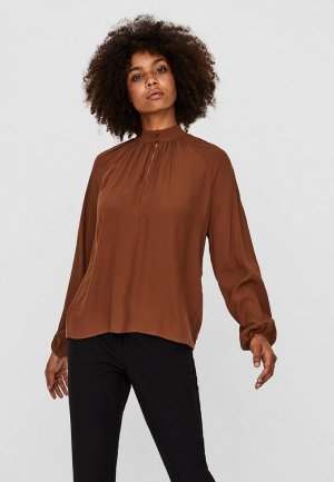 Блуза Vero Moda. Цвет: коричневый