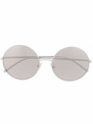 Солнцезащитные очки в круглой оправе Dolce & Gabbana Eyewear. Цвет: серебристый