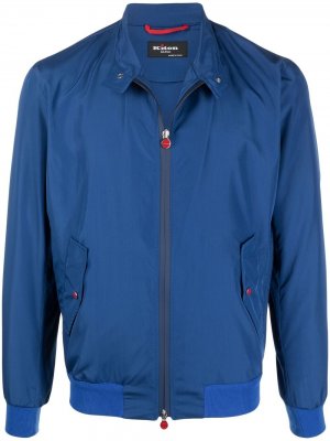 Легкая куртка с высоким воротником Kiton. Цвет: синий