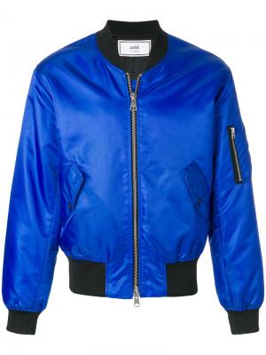 Куртка-бомбер Ami Alexandre Mattiussi. Цвет: синий