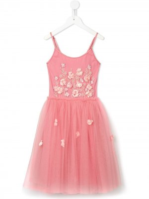 Пышное платье Sweet Dreams с цветочной аппликацией Tutu Du Monde. Цвет: розовый