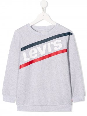 Levis Kids толстовка с логотипом Levi's. Цвет: серый