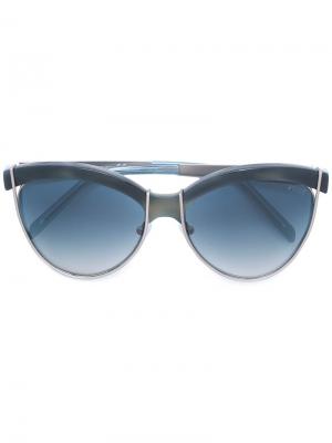 Солнцезащитные очки Emilio Pucci. Цвет: синий