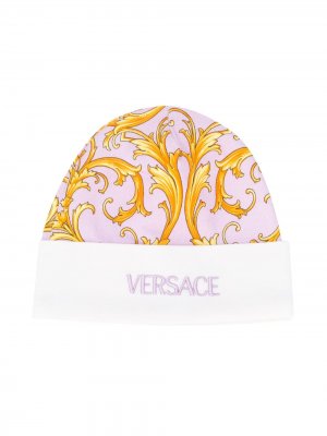 Шапка с логотипом Young Versace. Цвет: фиолетовый