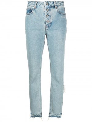 Прямые джинсы с завышенной талией Off-White. Цвет: синий