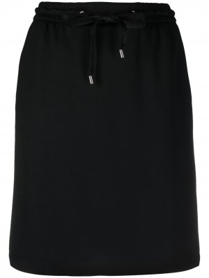Твиловая юбка с кулиской HUGO. Цвет: черный