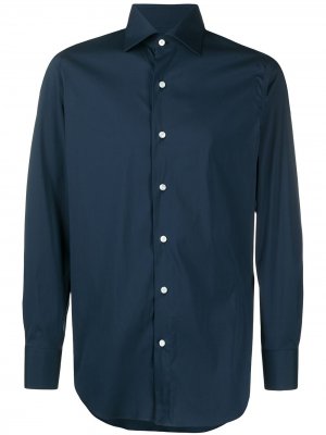 Рубашка с длинными рукавами Finamore 1925 Napoli. Цвет: синий