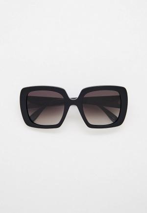 Очки солнцезащитные Alexander McQueen. Цвет: черный