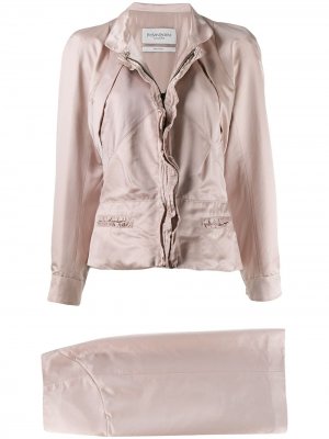1990s slim jacket & skirt set Yves Saint Laurent Pre-Owned. Цвет: розовый
