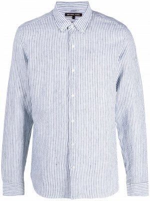 Полосатая рубашка на пуговицах Michael Kors. Цвет: синий