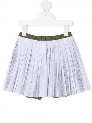 Плиссированная юбка с перфорацией Il Gufo. Цвет: белый