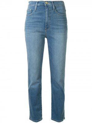 Укороченные джинсы с завышенной талией FRAME. Цвет: синий