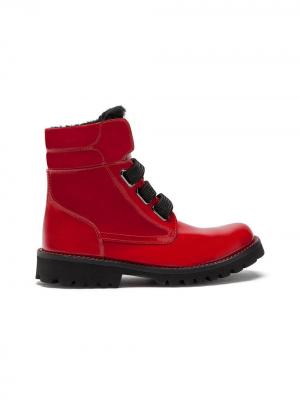 Ботинки по щиколотку Dolce & Gabbana Kids. Цвет: красный