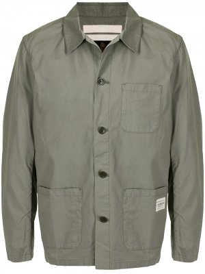 Куртка-рубашка с накладными карманами Barbour. Цвет: зеленый