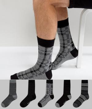 Подарочный набор из 5 пар носков Ben Sherman. Цвет: мульти