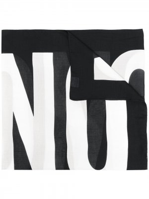 Шарф с логотипом Moschino. Цвет: черный