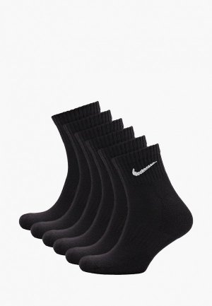 Носки 6 пар Nike. Цвет: черный