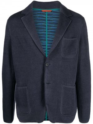Однобортный пиджак Missoni. Цвет: синий