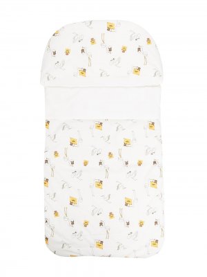 Спальный конверт с принтом Fendi Kids. Цвет: белый