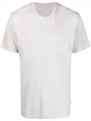 Однотонная футболка James Perse. Цвет: серый