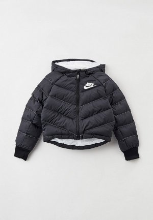 Куртка утепленная Nike. Цвет: черный