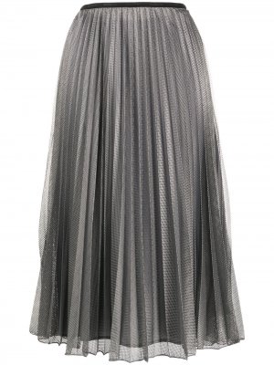 Плиссированная юбка миди Moncler. Цвет: серый
