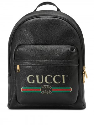Рюкзак с логотипом Gucci. Цвет: черный