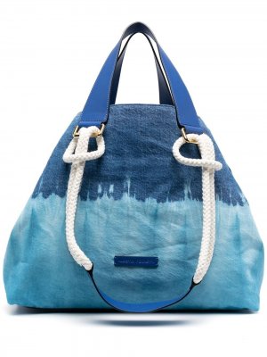 Джинсовая сумка-тоут Alberta Ferretti. Цвет: синий