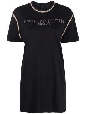 Платье-футболка Iconic Plein Philipp. Цвет: черный