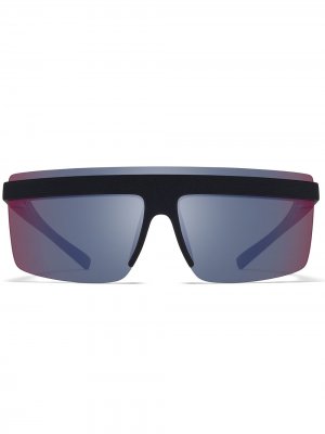 Затемненные солнцезащитные очки MYKITA+MAISON MARGIELA. Цвет: черный