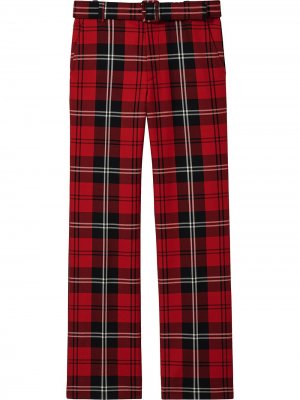 Клетчатые брюки прямого кроя Marc Jacobs. Цвет: красный