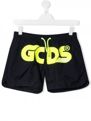 Плавки-шорты с логотипом Gcds Kids. Цвет: синий