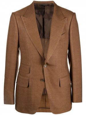 Однобортный пиджак Shelton TOM FORD. Цвет: коричневый