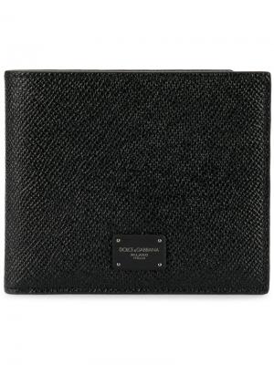 Бумажник с логотипом Dolce & Gabbana. Цвет: черный
