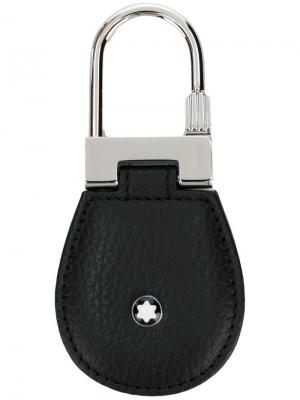 Брелок для ключей с бляшкой логотипом Montblanc. Цвет: черный