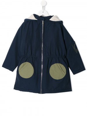 Многослойное пальто Yamato Owa Yurika. Цвет: синий