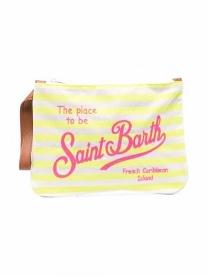 Пляжная сумка в полоску Mc2 Saint Barth Kids. Цвет: желтый