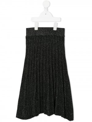 Плиссированная юбка Beatrice с эффектом металлик Molo. Цвет: черный